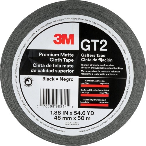 3M Gaffers Cloth Tape - Premium Quality, Weather Resistant, Removable