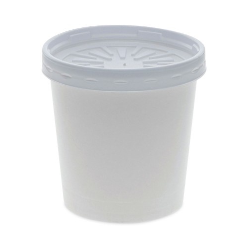 Pactiv Paper Round Food Container and Lid Combo, 16 Oz