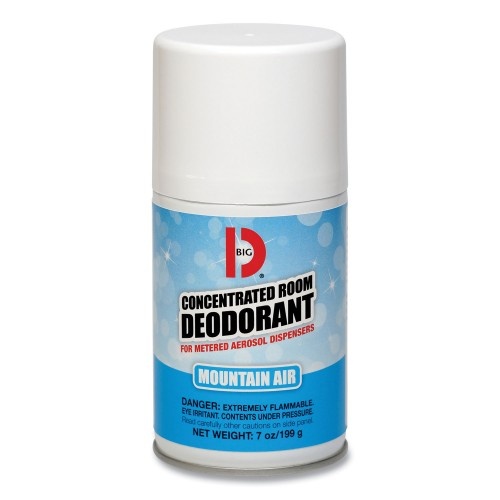 Big-D Metered Concentrated Room Deodorant, Mountain Air Scent, 7 Oz Aerosol Spray