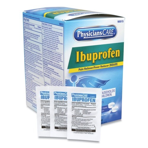 Physicianscare Ibuprofen Medication, 2-Pack, 50 Packs/Box