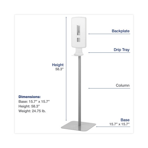 Dial Fit Touch Free Dispenser Floor Stand