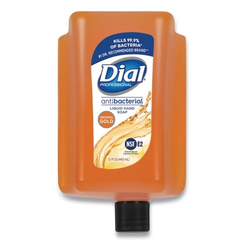 Dial Antibacterial Gold Liquid Hand Soap Refill for Versa Dispenser, Floral, 15 oz, 6/Carton