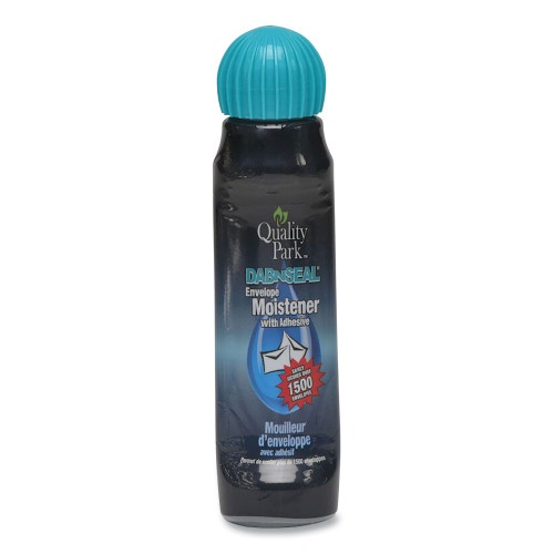 Quality Park Envelope Moistener With Adhesive, 50 Ml, Green
