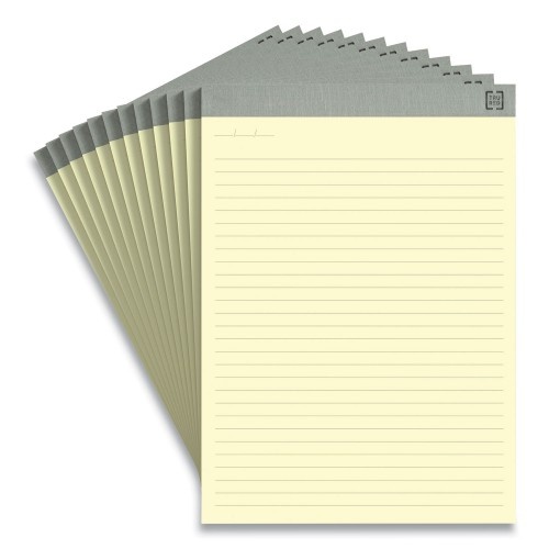 Tru Red Notepads, Wide/Legal Rule, 50 Canary-Yellow Sheets, 12/Pack