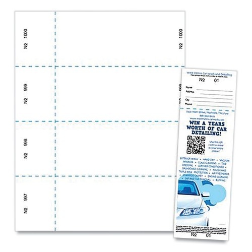 Blanks/USA Jumbo Micro-Perforated Event/Raffle Ticket