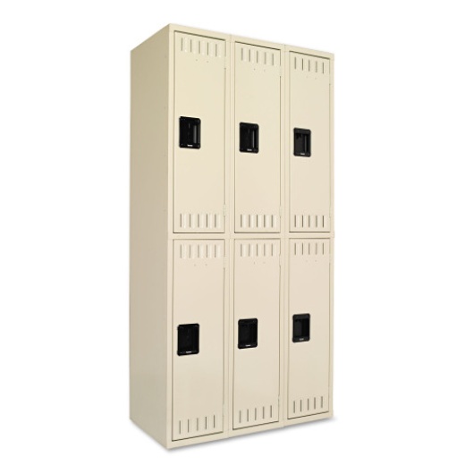 Tennsco Double Tier Locker, Triple Stack, 36W X 18D X 72H, Sand