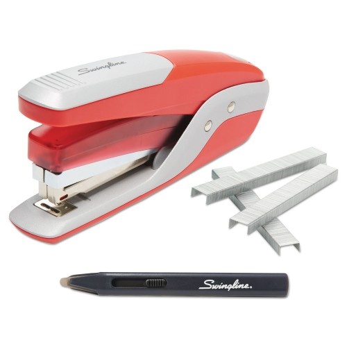 Swingline Quick Touch Stapler Value Pack - 28-Sheet Capacity, Red/Silver