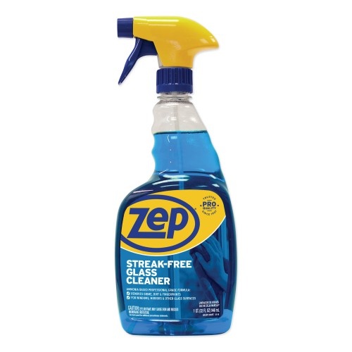 Zep Commercial Streak-Free Glass Cleaner, Pleasant Scent, 32 Oz Spray Bottle