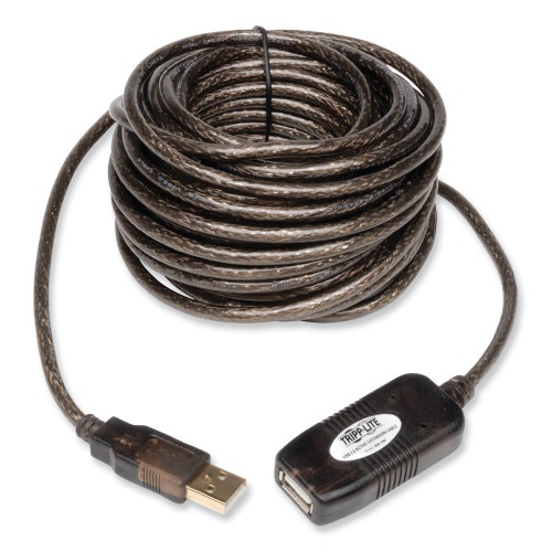 Tripp Lite USB 2.0 Active Extension Cable - 16 Ft, Black