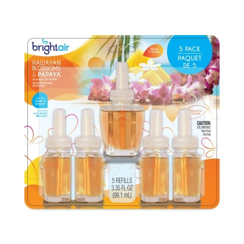 Bright Air Electric Scented Oil Air Freshener Refill - Hawaiian Blossoms and Papaya