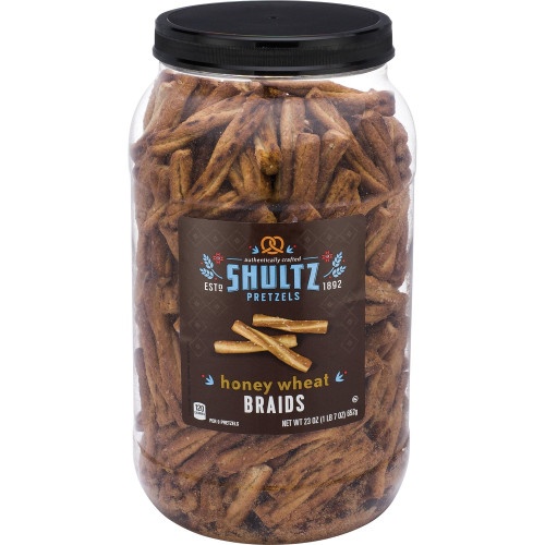 Office Snax Honey Wheat Braided Pretzels - Delicious Snack for Work or Home