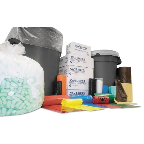 Inteplast Group High-Density Commercial Can Liners, 45 Gal, 22.1 Mic, 40" X 48", Clear