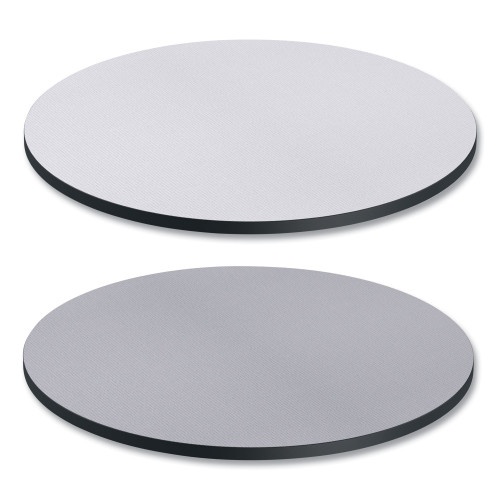 Alera Reversible Laminate Table Top, Round, 35.5" Diameter, White/Gray