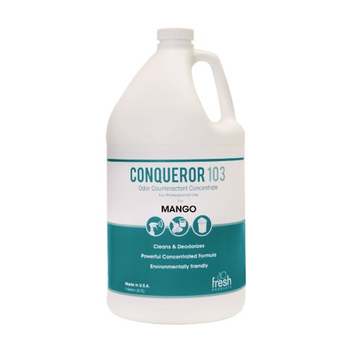 Fresh Products Conqueror 103 Odor Counteractant Concentrate - Mango, 1 Gal Bottle, 4/Carton