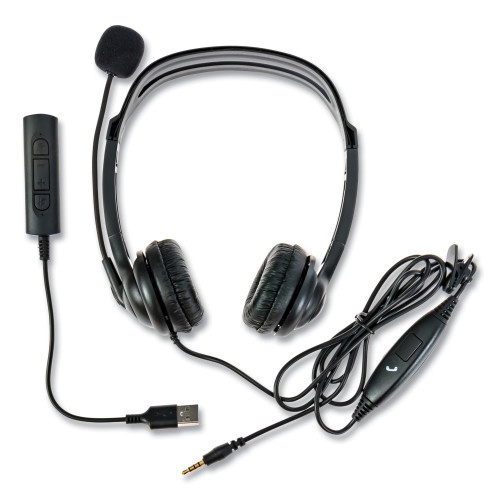 Spracht Binaural Over The Head USB Headset, Black