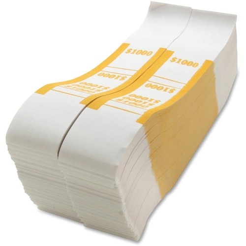 Sparco White Kraft ABA Bill Straps - Pack of 1000
