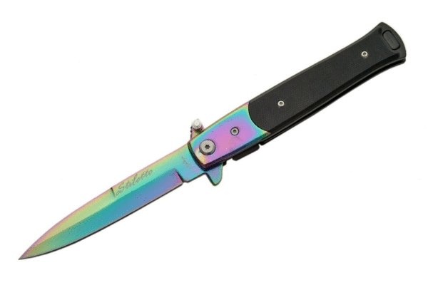 Rite-Edge - 5 In. Rainbow Stiletto Type Folding Knife