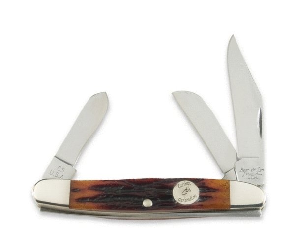 4 In. Red Stag Bone Large Stockman