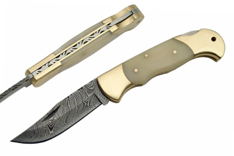4.25" Bone Curved Bolster Folder