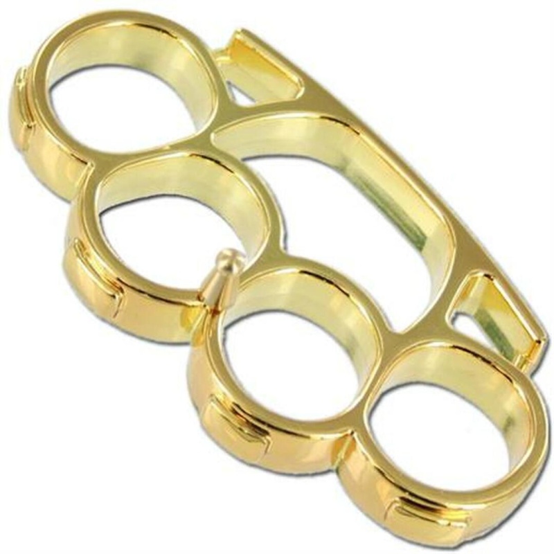 Iron Fist Knuckleduster Paperweight Buckle Gold