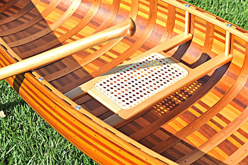Wooden Canoe With Ribs Curved Bow Matte Finish 10 Ft