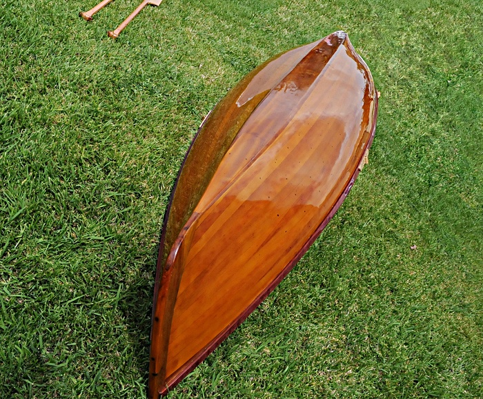 Traditional Wooden Canoe With Ribs