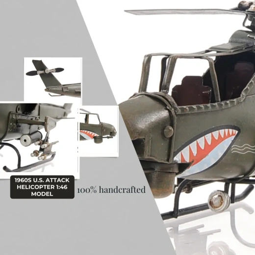 1960S U.S. Attack Helicopter 1:46 Scale Model