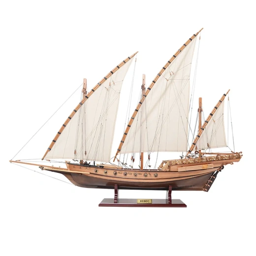 Xebec Wooden Model Ship - 35 inches Length