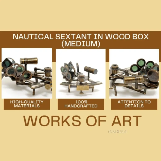 Nautical Sextant in Wood Box (Medium)