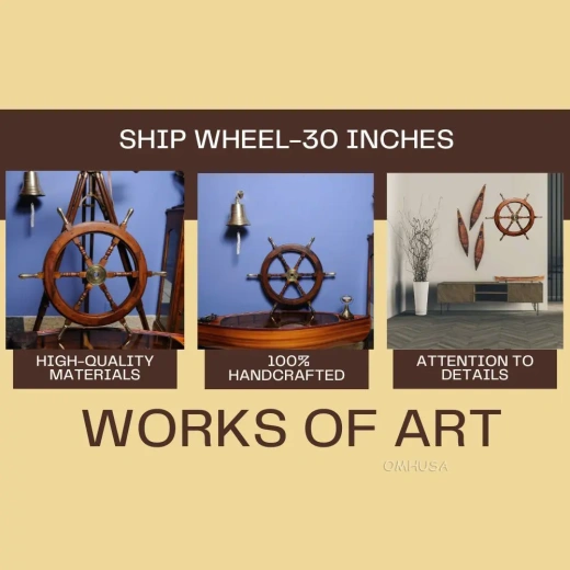 Ship Wheel - 30 Inches of Nautical Elegance