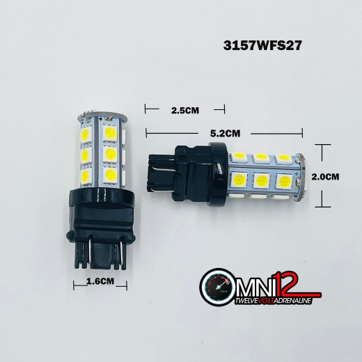 Omni12 3157 27 Chip White LED Bulbs
