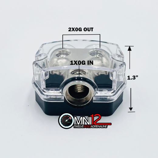 Omni12 High Performance 2 Way Copper Car Audio Power Distribution Block
