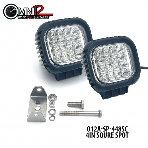 Omni12 Off Road Lighting 4Inch Square Spot Light O12a-Sp-448Sc