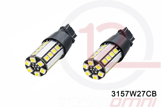 Omni12 3157 27 Chip LED Bulb - White Canbus LED