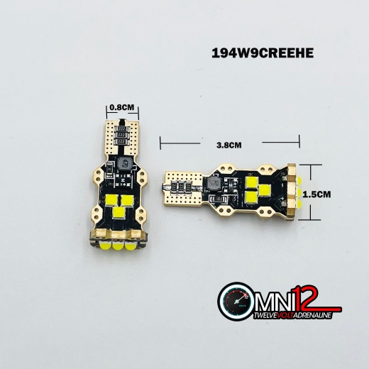 Omni12 194 T10 9 Chip High-End Led Bulb White