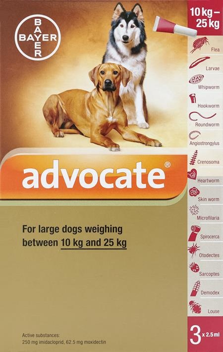 Advocate Dogs 22-55Lbs (10-25Kg) - 3 Pack