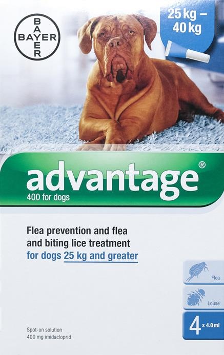 Advantage Blue for Dogs Over 55Lbs (25Kg) - 4 Pack