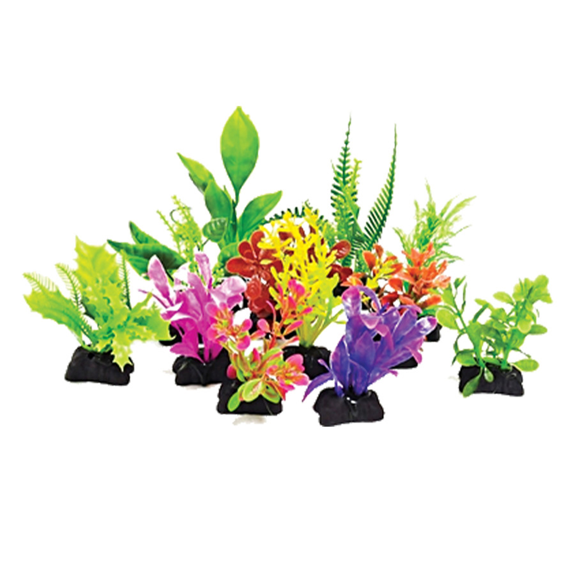 Aquatop Aquarium Plants Mix Assorted, 1Ea/3 In, 12 Pk