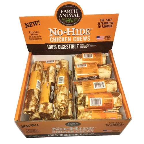 Earth Animal No Hide Chicken Chews Dog Treats, 27 Piece Counter Box