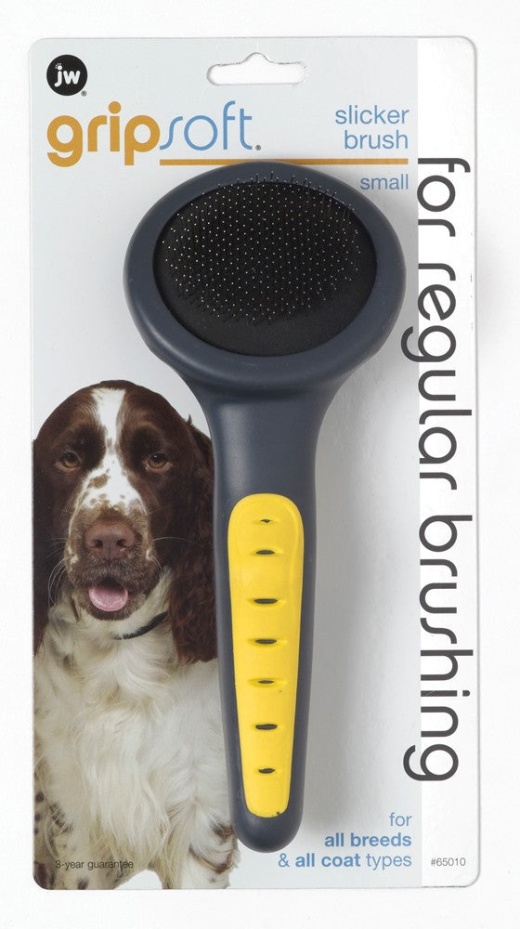 JW Pet Slicker Brush Grey; Yellow Small - The Ultimate Dog Grooming Tool