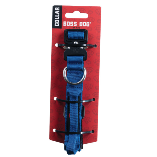 Boss Dog Tactical Adjustable Dog Collar Blue, 1Ea/Small, 13-16 In