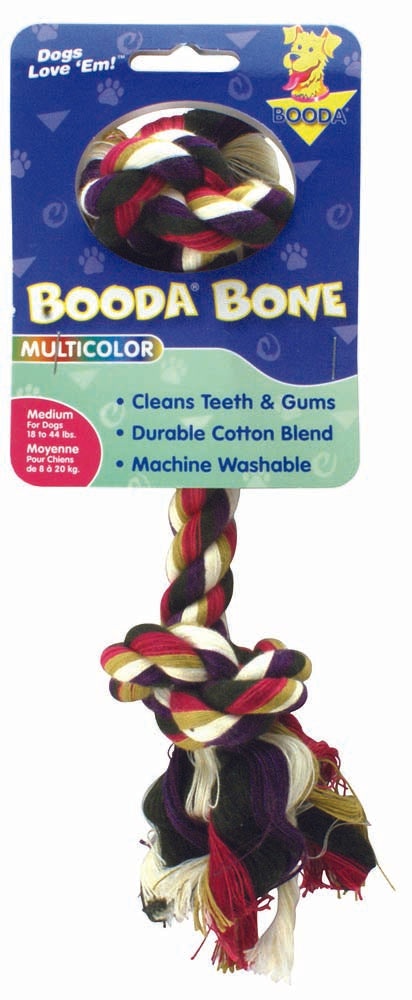 Booda 2-Knot Rope Bone Dog Toy - Interactive Play and Dental Care for Your Furry Friend