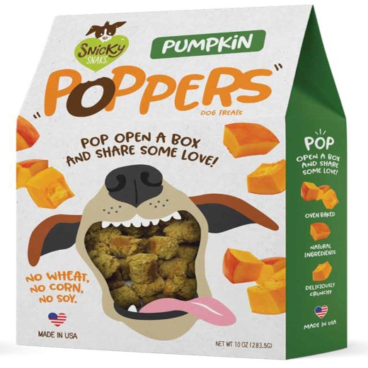 Snicky Snak Poppers Dog Treat Pumpkin 1Ea/10 Oz
