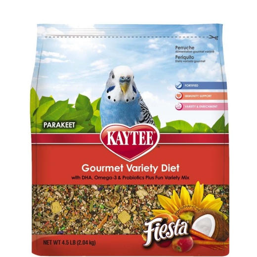 Kaytee Fiesta Parakeet Food 4.5 Lb - Premium Gourmet Diet for Parakeets