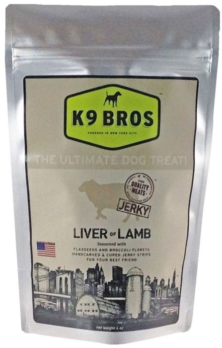 K9 Bros Jerky Liver Lamb 4Oz - Healthy Dog Treats