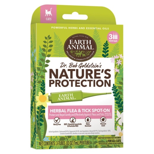 Illustration of Flea Earth Powder With Essential Oils For Cats