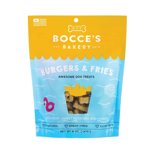 Bocce's Bakery Dog Biscuits Burgers And Fries 5Oz. (Pack Of 3)