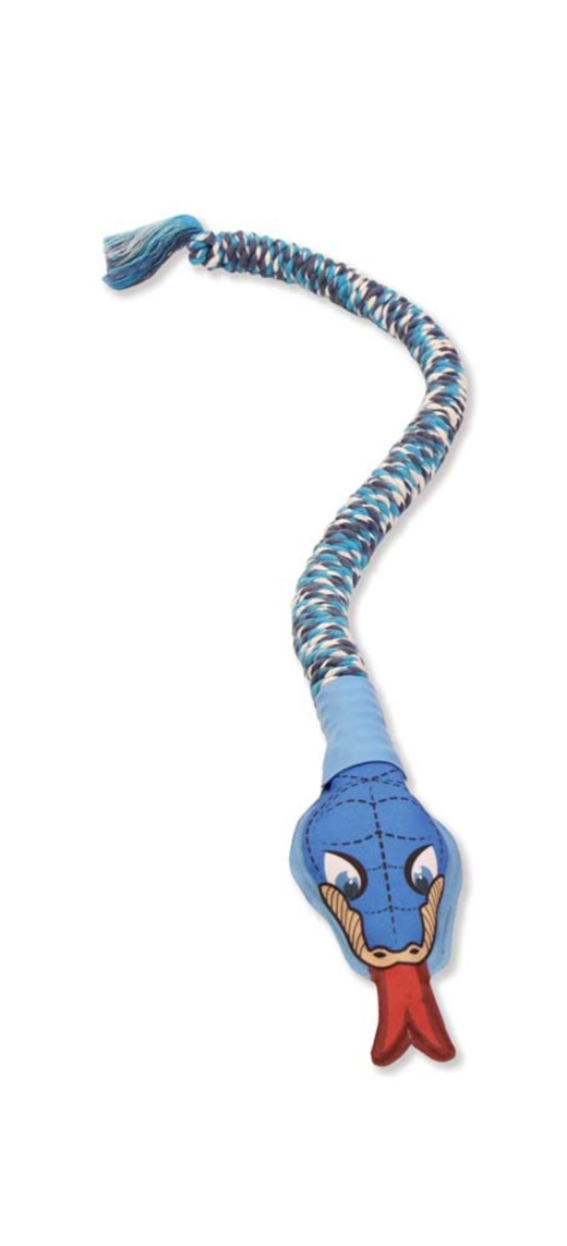 Mammoth Pet Products Snakebiter Dog Toy with Squeaky Head