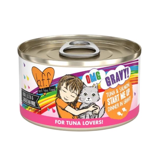 BFF Cat OMG Tuna and Salmon Start Me Up Dinner in Gravy 2.8Oz (Case Of 12)