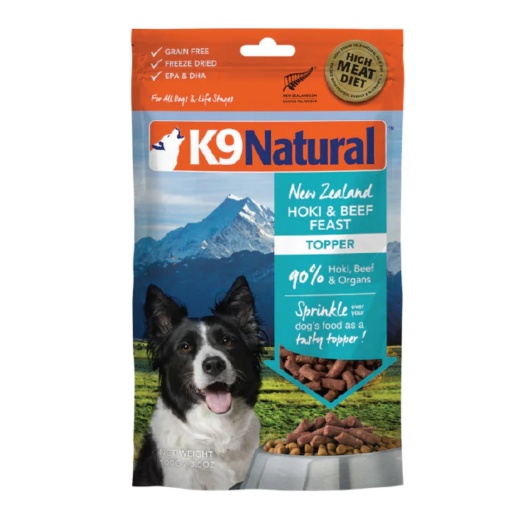 K9 Natural Dog Freeze-Dried Topper Hoki & Beef 3.5Oz